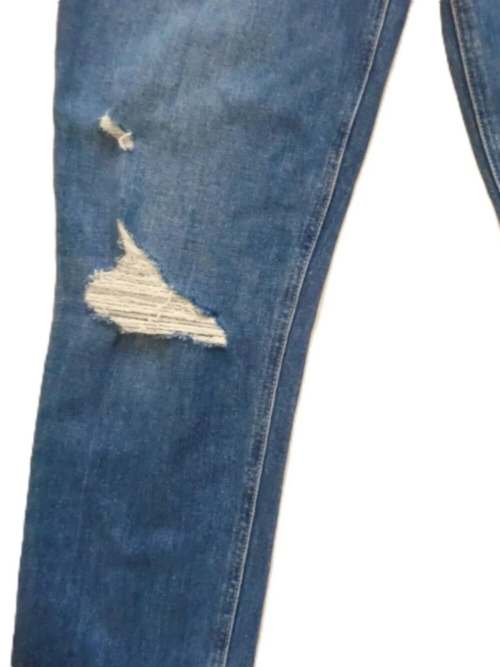 NWOT Paige Sarah Slim Jeans High Rise Ankle Stretch In Briony Destructed Size 25 - Picture 5 of 12